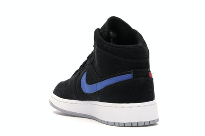 Jordan 1 Mid Multi-Color Swoosh Black (GS)