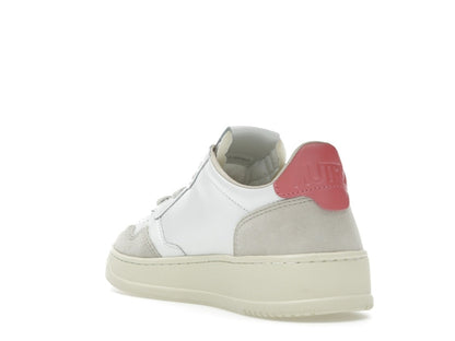 Autry Medalist Leather Low White Tearose Beige (Women's)