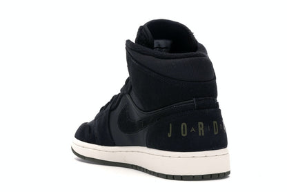 Jordan 1 Mid Black Olive Canvas