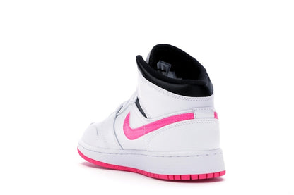 Jordan 1 Mid White Black Hyper Pink (GS)