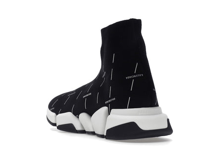 Balenciaga Speed 2.0 Black White Logo