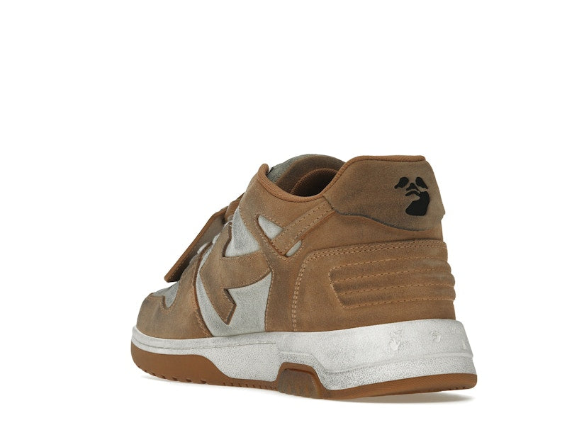 OFF-WHITE Out Of Office "OOO" Low Tops Distressed Brown White