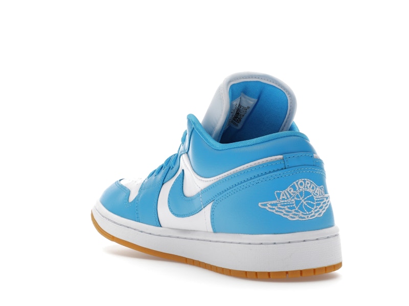 Jordan 1 Low White Gum Light Brown Dark Powder Blue (Women's)