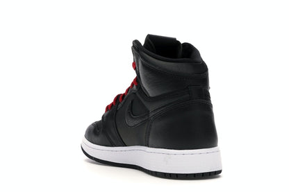 Jordan 1 Retro High Black Satin Gym Red Black (GS)