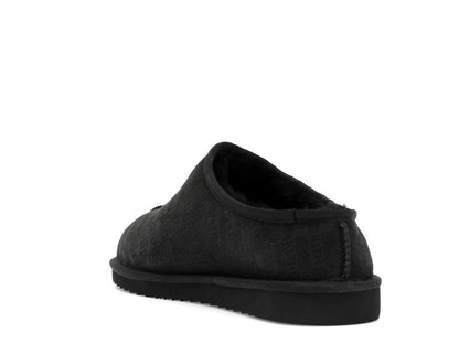 Kith Kithmas Monogram Shearling Slippers Black