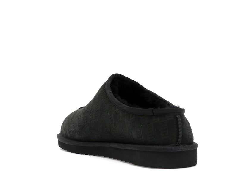 Kith Kithmas Monogram Shearling Slippers Black