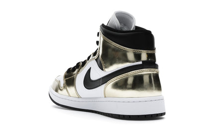 Jordan 1 Mid Metallic Gold Black White