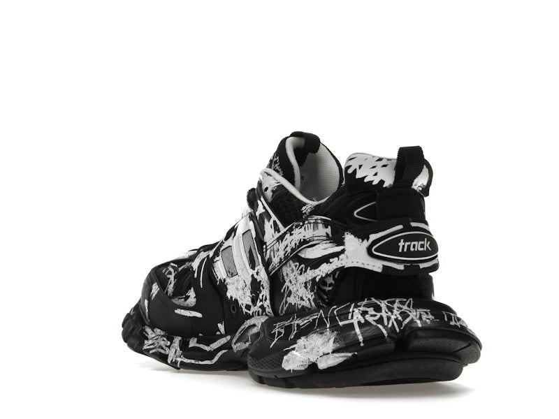 Balenciaga Track Graffiti Black White