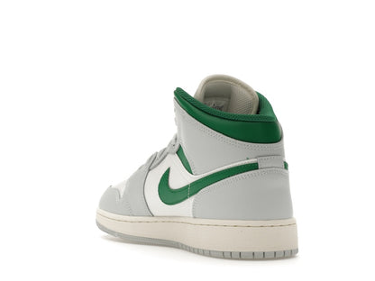 Jordan 1 Mid White Pure Platinum Pine Green (GS)