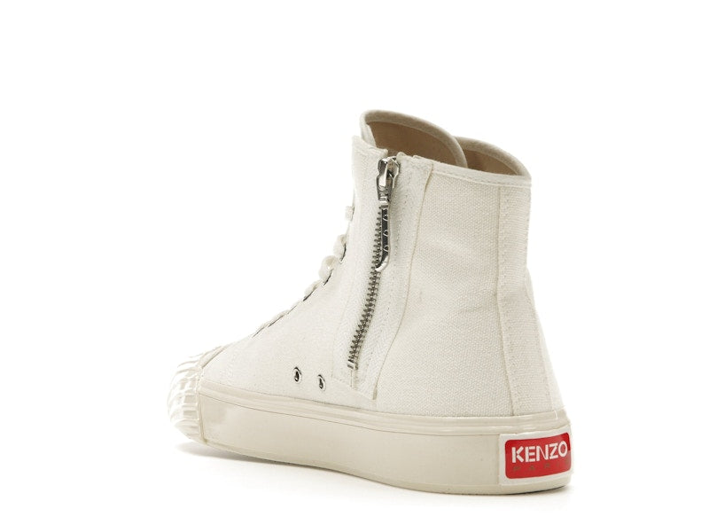 Kenzo School High Top Trainers Tiger Sole Off White