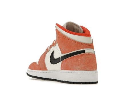 Jordan 1 Mid SE Orange Suede (GS)