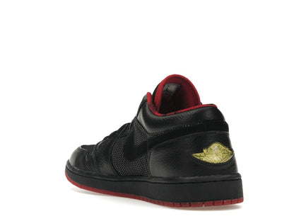 Jordan 1 Retro Low Black Metallic Silver Varsity Red
