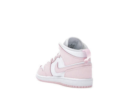 Jordan 1 Mid Pink Foam Fire Red White (PS)