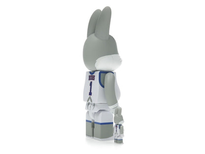 Bearbrick x Space Jam Rabbrick Bugs Bunny 100% & 400% Set Grey