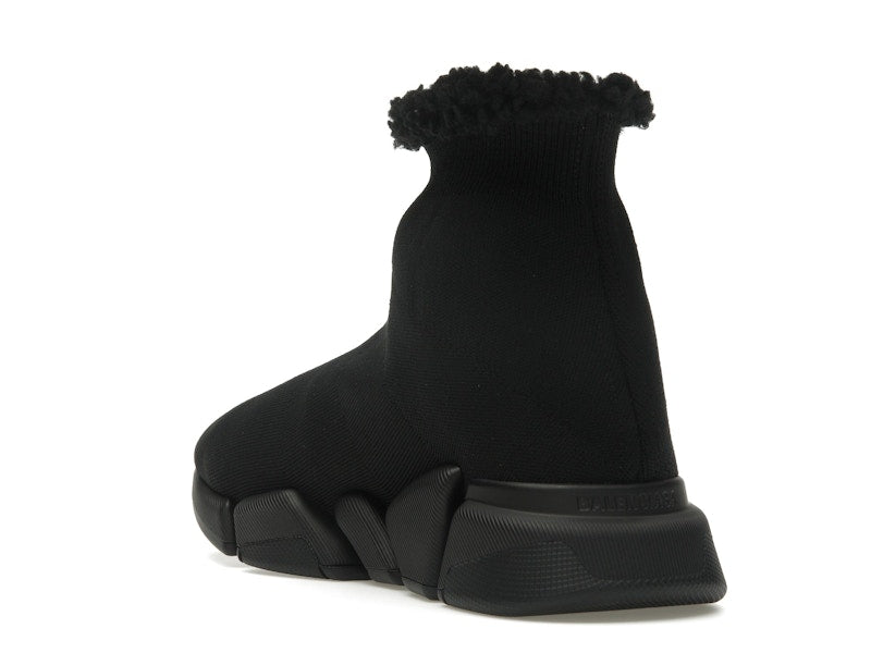 Balenciaga Speed 2.0 Recycled Fake Fur Black (Women's)