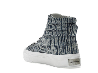 Givenchy City High Top In 4G Denim Blue White