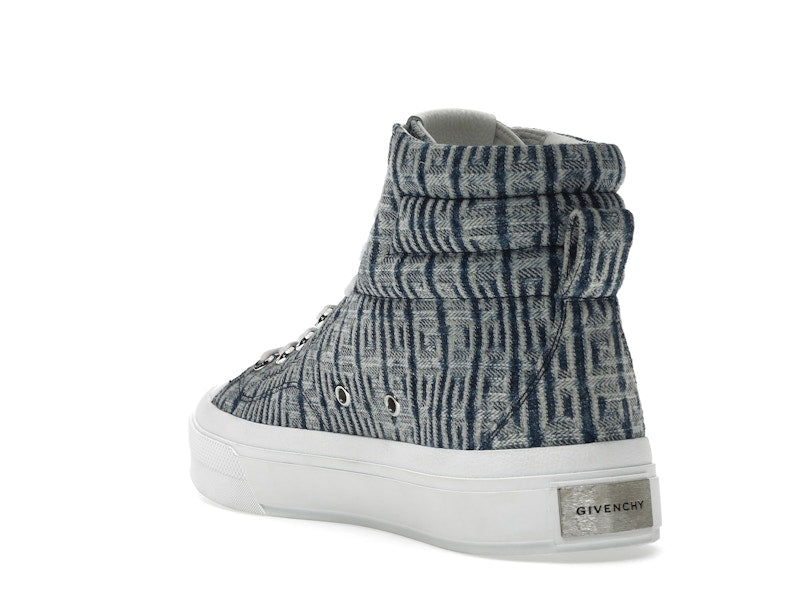 Givenchy City High Top In 4G Denim Blue White