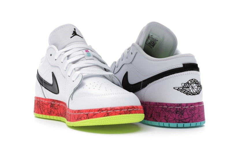 Jordan 1 Low Multi-Color Midsoles White (GS)