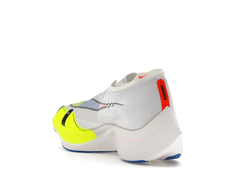Nike ZoomX Vaporfly Next% 2 White Volt Racer Blue