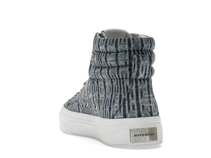Givenchy City High Top In 4G Denim Blue White
