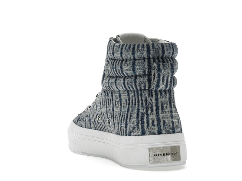 Givenchy City High Top In 4G Denim Blue White