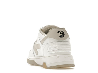 OFF-WHITE Out Of Office OOO Low Tops White Beige
