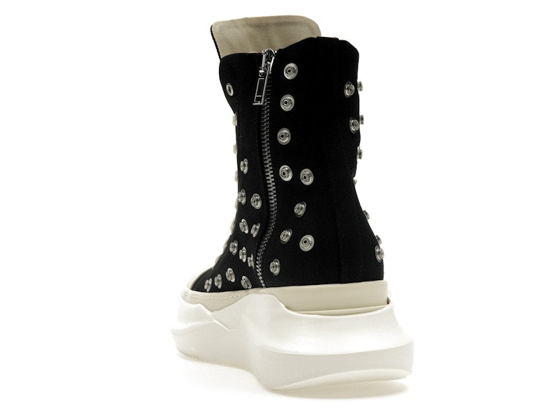Rick Owens DRKSHDW Abstract Sneaks Studded Eyelets Black Milk