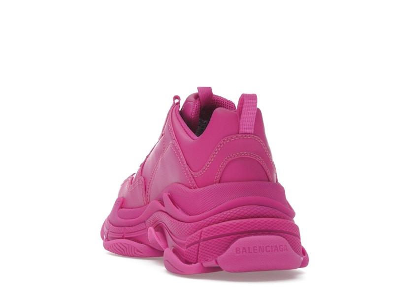 Balenciaga Triple S Faux Leather Dark Pink (Women's)