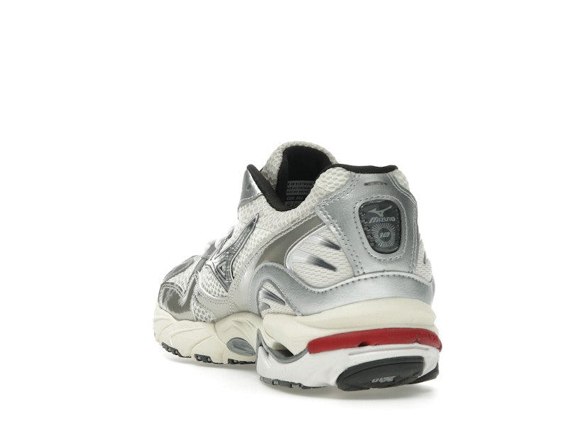 Mizuno Wave Rider 10 White Black Rythmic Red