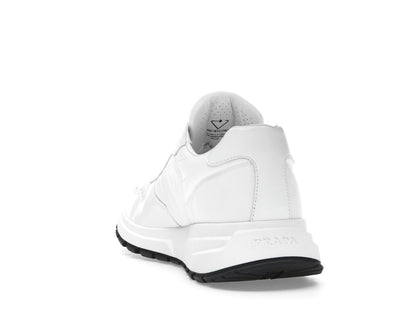 Prada PRAX 01 Sneakers Re-Nylon Brushed Leather White Black