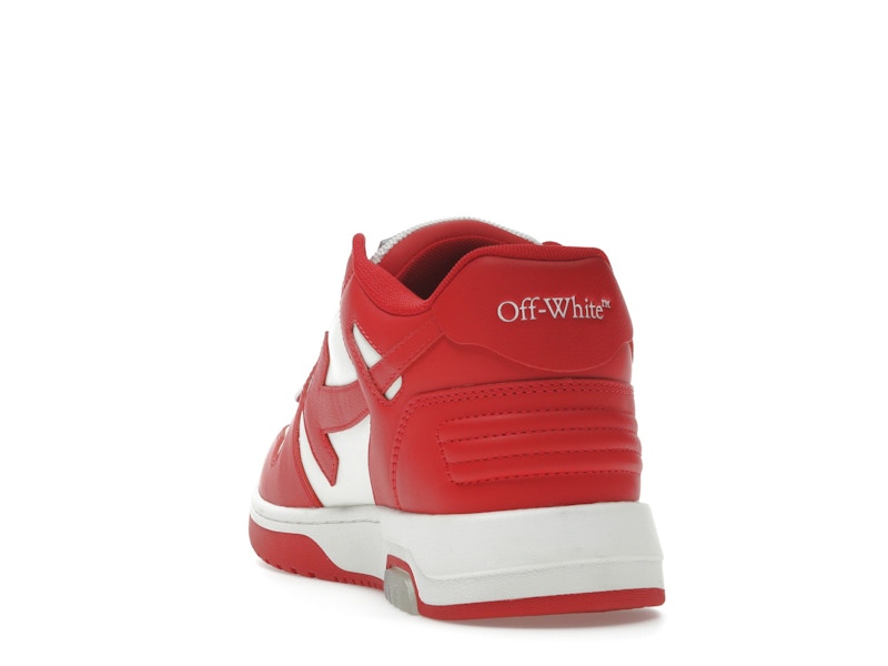 OFF-WHITE Out Of Office OOO Low Tops Red White