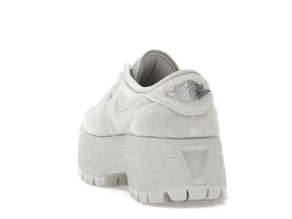 Jordan 1 Low Brooklyn Light Bone Metallic Silver (Women's)