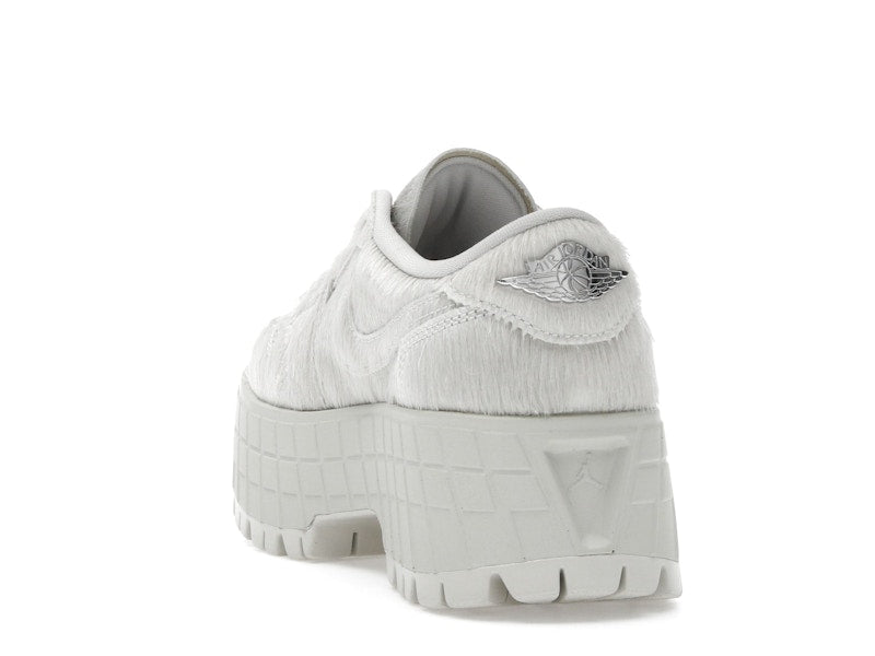 Jordan 1 Low Brooklyn Light Bone Metallic Silver (Women's)