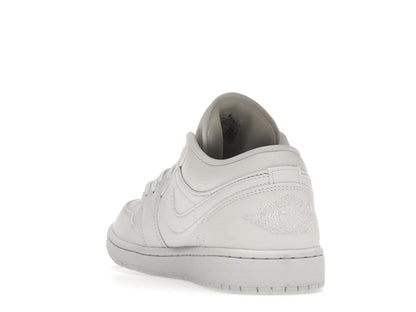 Jordan 1 Low Triple White Tumbled Leather
