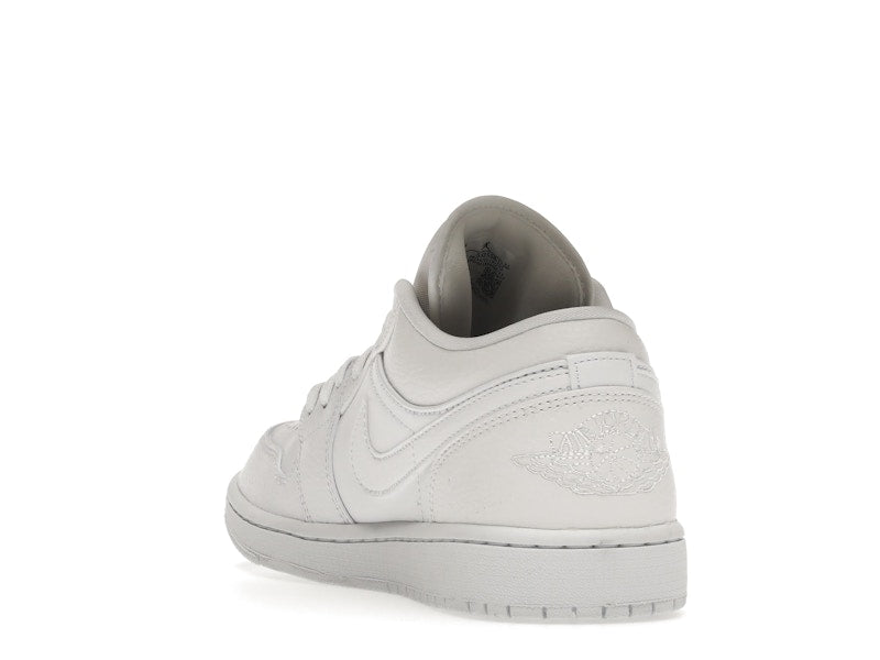 Jordan 1 Low Triple White Tumbled Leather