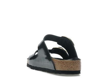 Birkenstock Arizona Big Buckle Natural Leather Patent Black Gold (Women's)