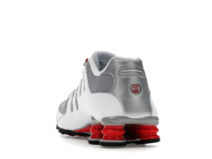 Nike Shox NZ White Red Metallic Silver