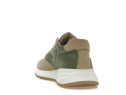 Prada PRAX 01 Sneakers Re-Nylon Brushed Leather Ecru Military