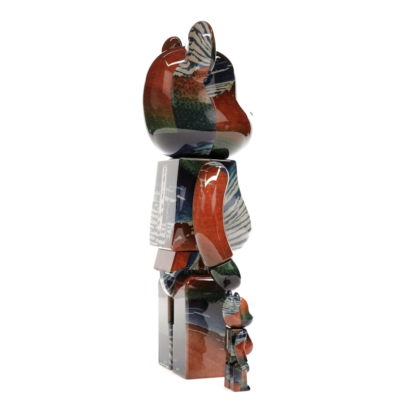 Bearbrick Katsushika Hokusai (Thirty-six Views of Tomitake, Fine Wind, Clear Morning) 100% & 400% Set