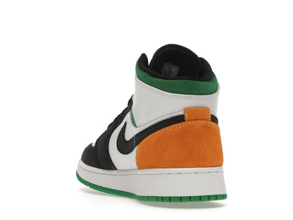 Jordan 1 Mid SE White Laser Orange Lucky Green (GS)