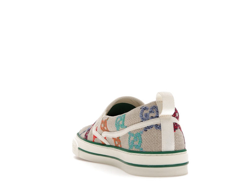 Gucci Tennis 1977 Slip On GG Logo White Multi