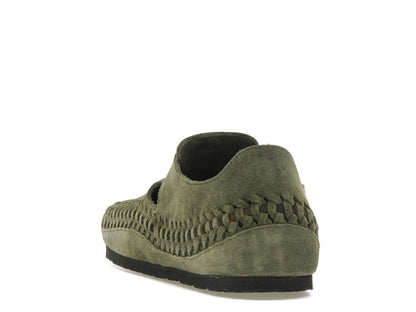 Birkenstock London Braided Shearling Kith Olive Night