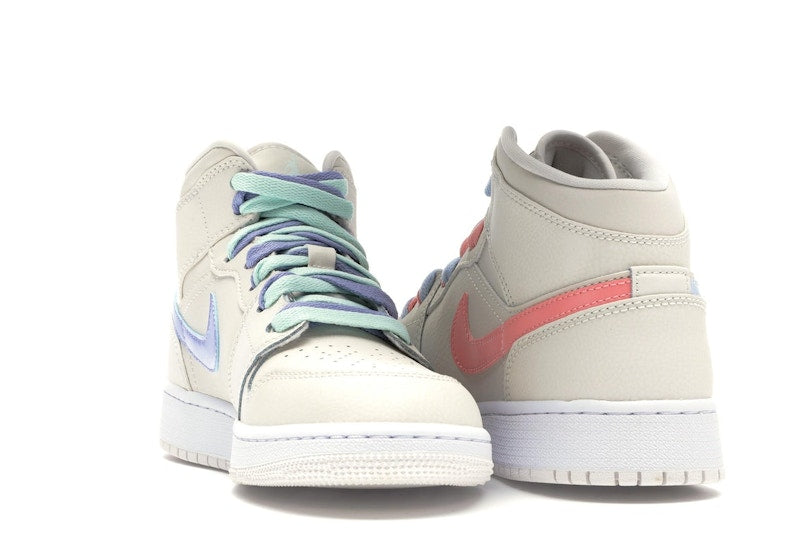 Jordan 1 Mid Multi-Color Swoosh Phantom (GS)