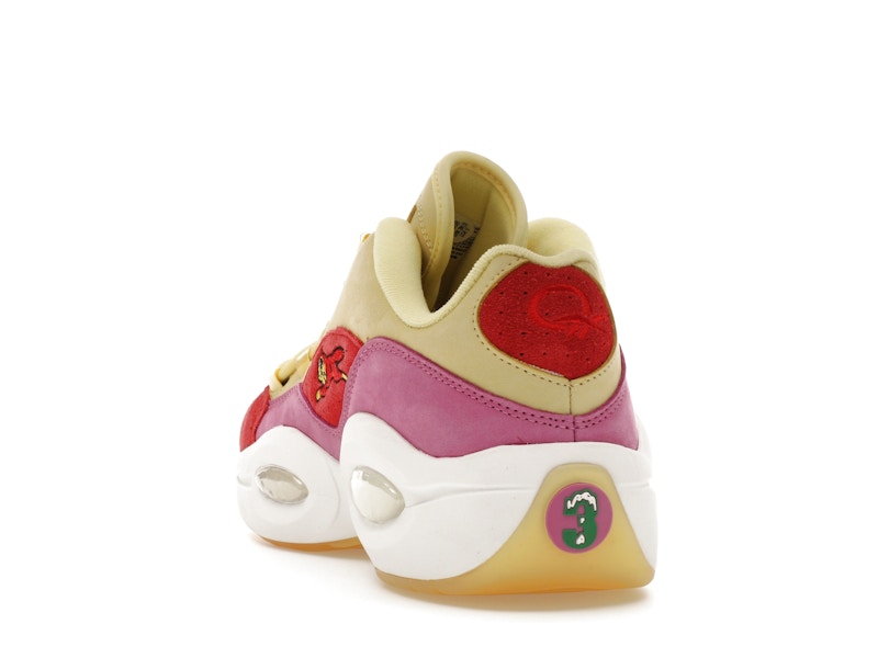 Reebok Question Low BBC Ice Cream Running Dog Yellow Red