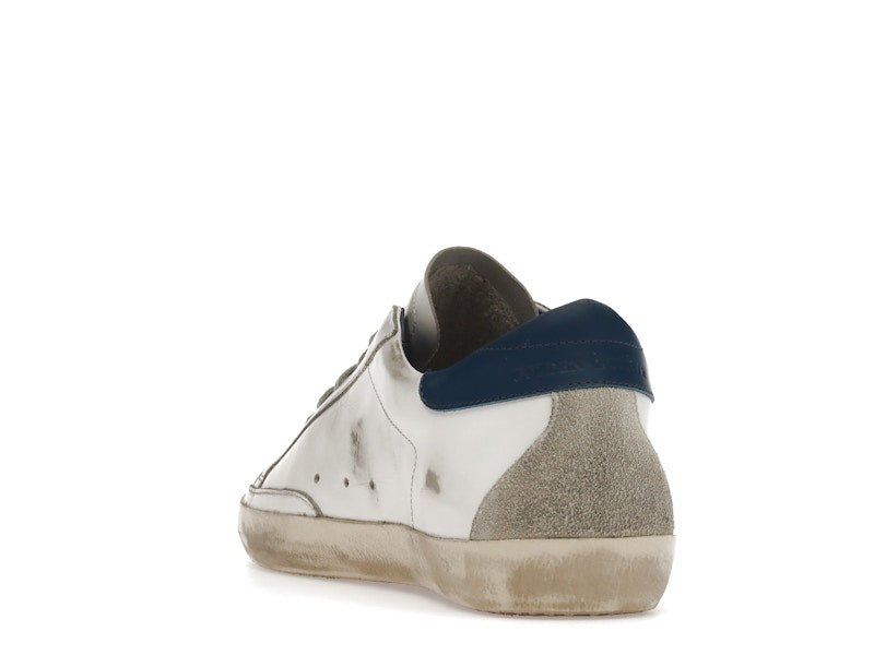 Golden Goose Super-Star White Royal Blue Grey Suede Patch