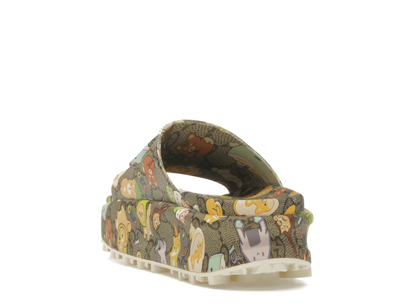 Gucci x Pikarar GG Animal Print Slide Beige Multi (Women's)