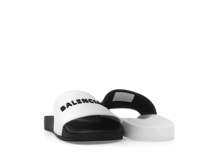 Balenciaga Pool Slides White Black (Women's)