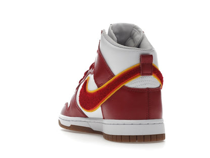 Nike Dunk High Chenille Swoosh White Gym Red