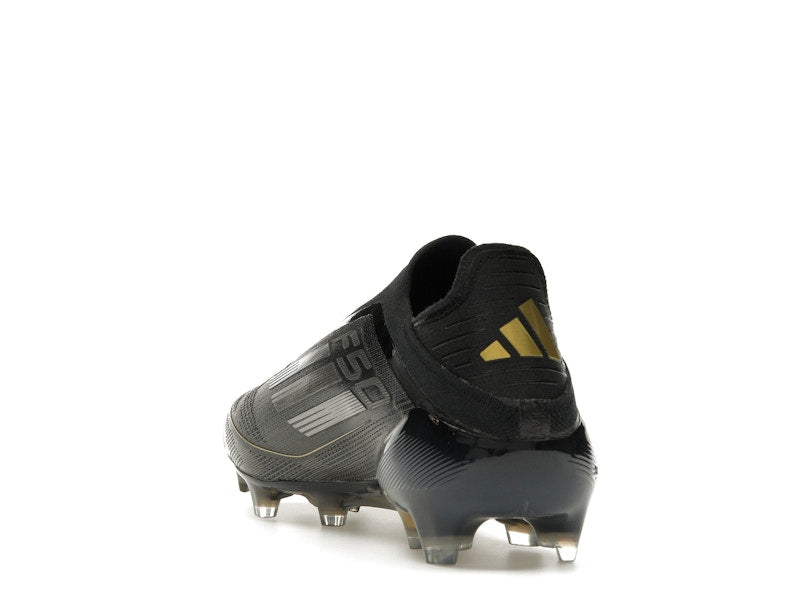 adidas F50 Elite Laceless FG Core Black Iron Metallic Gold Metallic