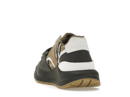 Burberry Ramsey Vintage Check Suede Leather Sneakers Grey Archive Beige